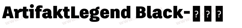ArtifaktLegend Black字体转换